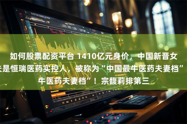如何股票配资平台 1410亿元身价，中国新晋女首富诞生：丈夫是恒瑞医药实控人，被称为“中国最牛医药夫妻档”！宗馥莉排第三